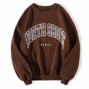 SHEIN - North Shore Brown Sweatshirt